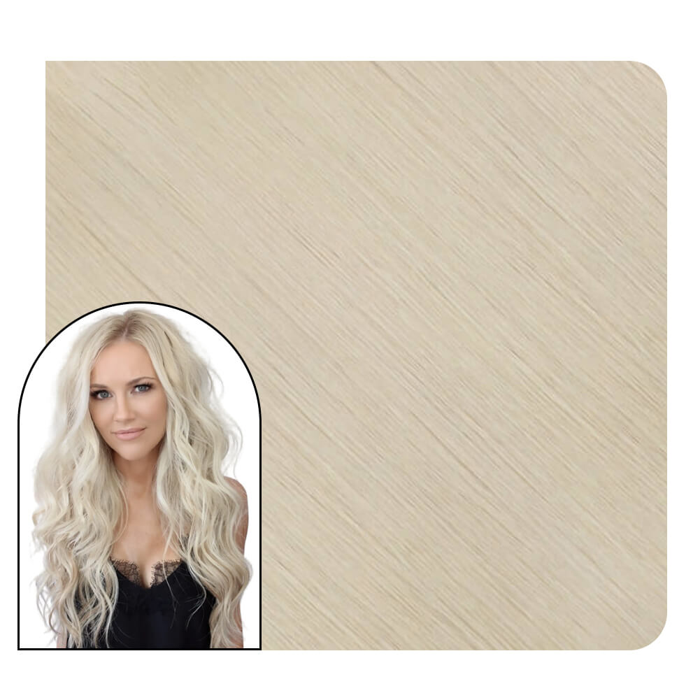 Virgin Tape in Hair Extensions Human Hair Solid Color Blonde
