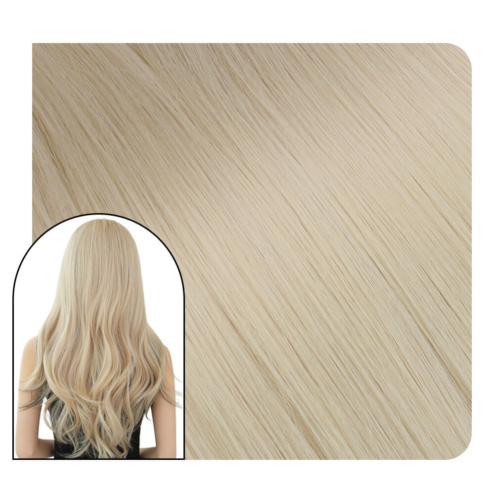 Human Hair U-tip Fusion Quality Virgin Extensions Pure Blonde
