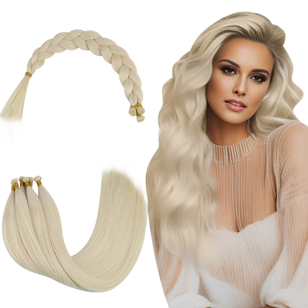 Hair Weave Style Sew in Blonde Genius Wefts Silky Straight 1000