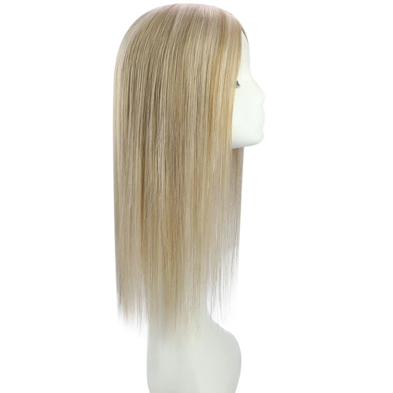 150% density human hair topper balayage color