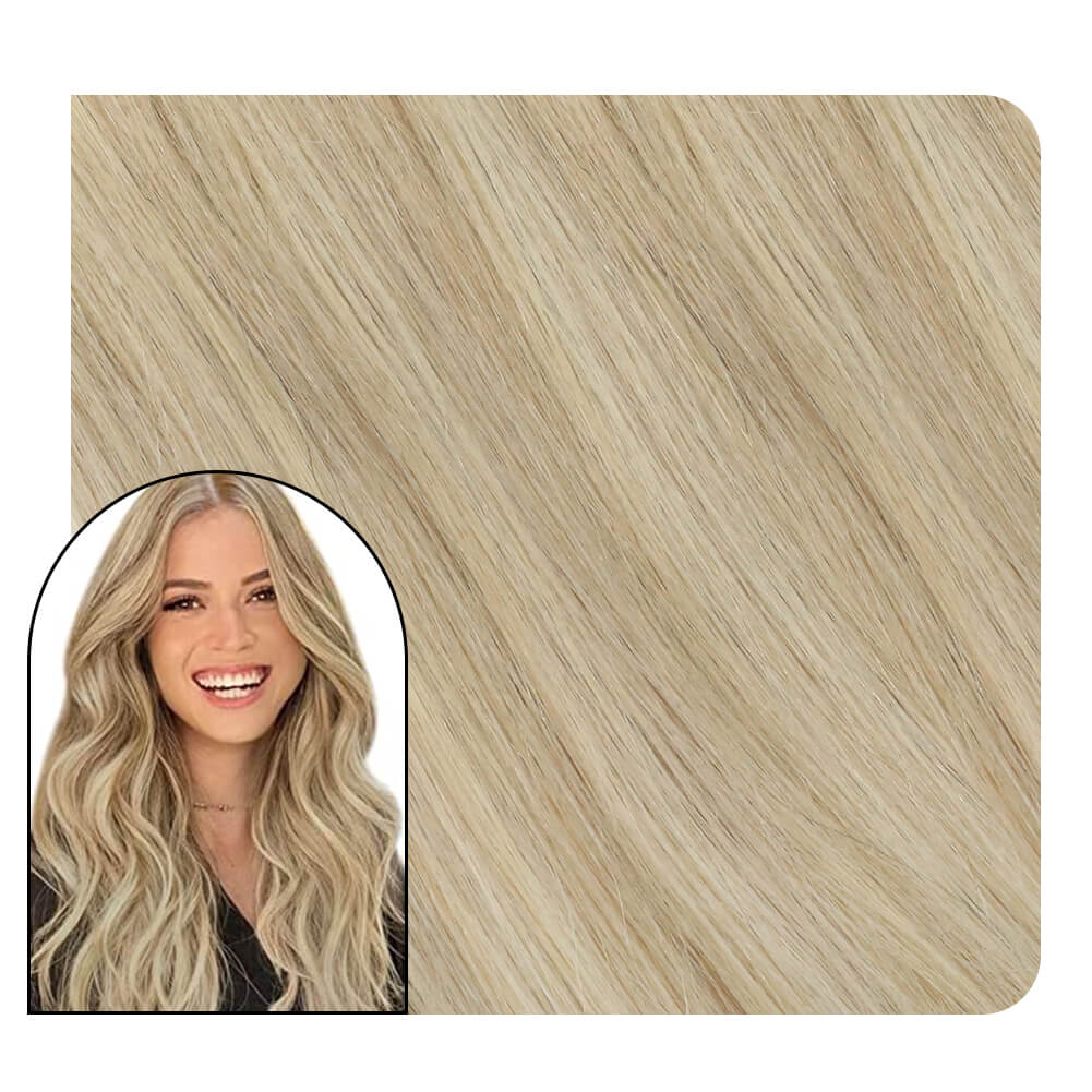 clip in hair extensions brown blonde highlight
