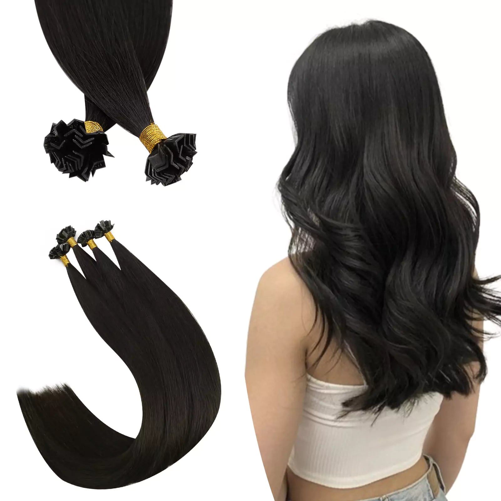 full cuticle keratin hair extensions for salon