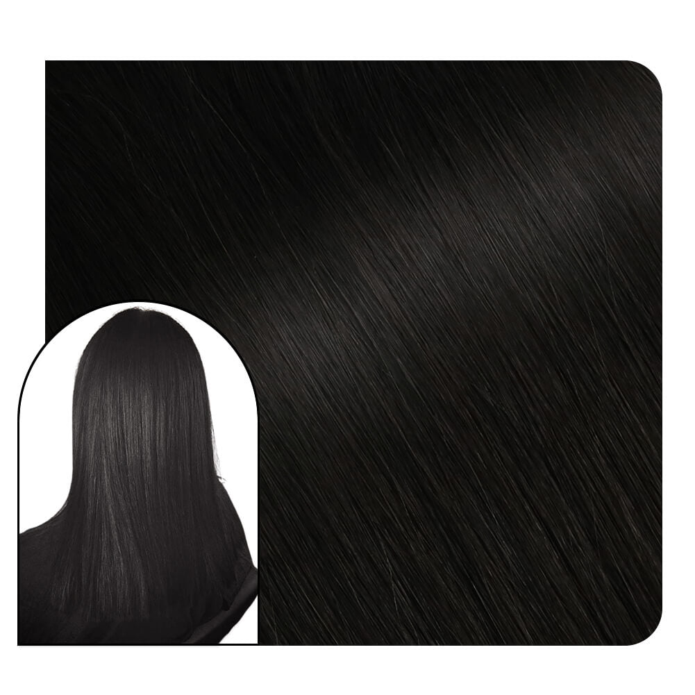 Full Cuticle Virgin Hand-tied Real Human Hair Weft Off Black