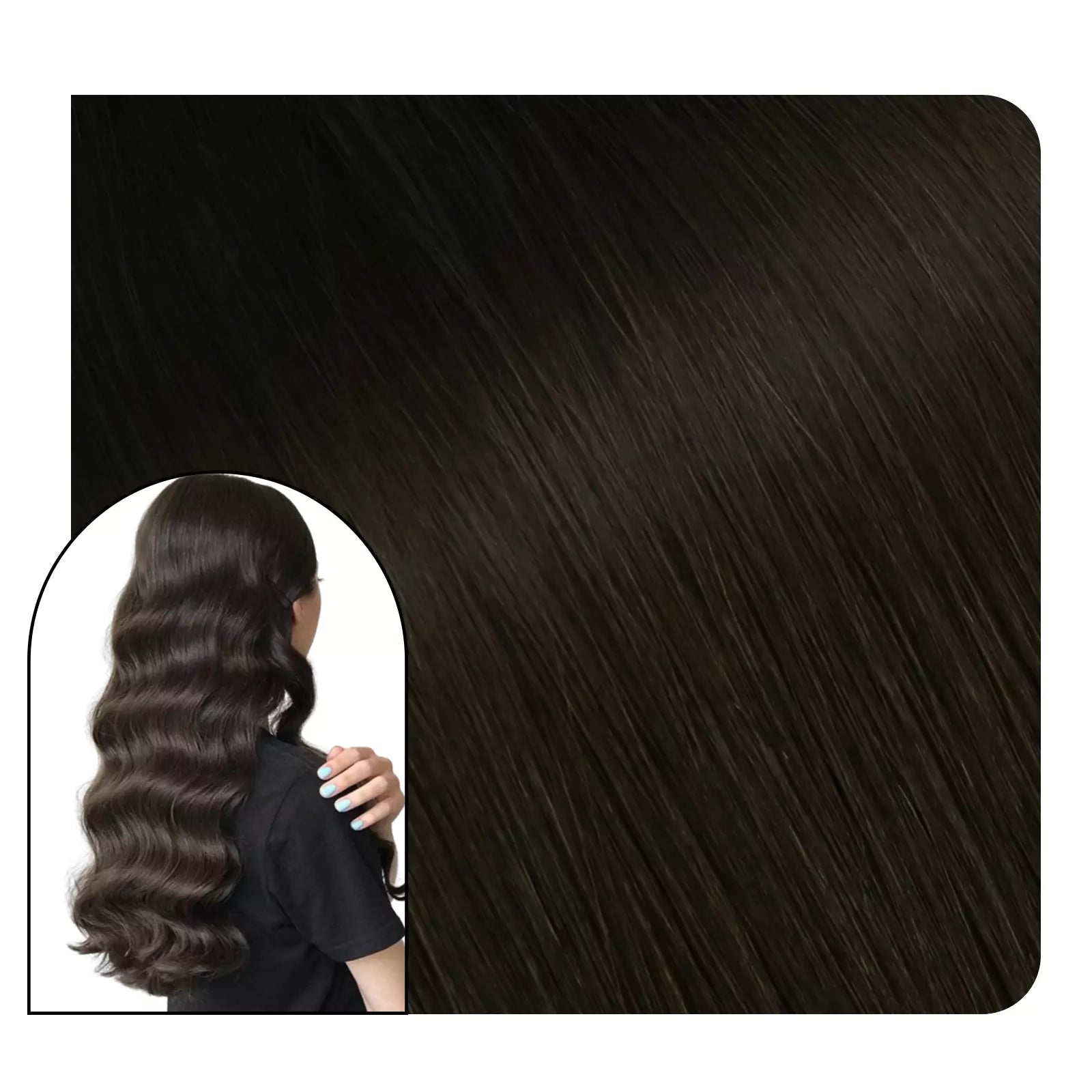 Ktip Extensions Fusion Human Hair Darkest Brown For Women
