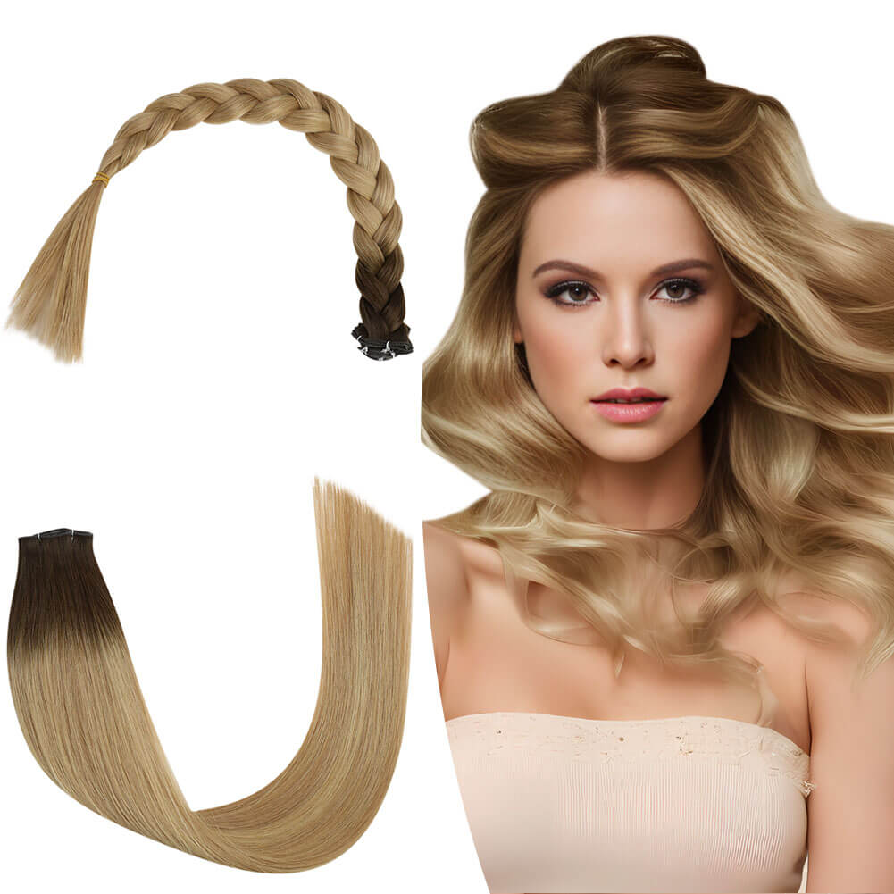 Balayage Invisible Genius Weft Hair Extensions Human Hair