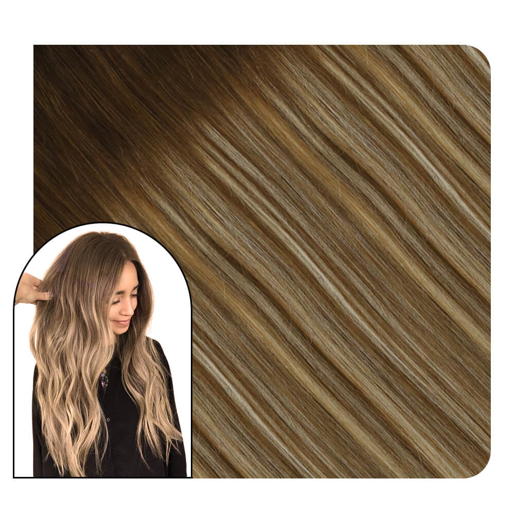 balayage micro loop bead hair extensions for salon