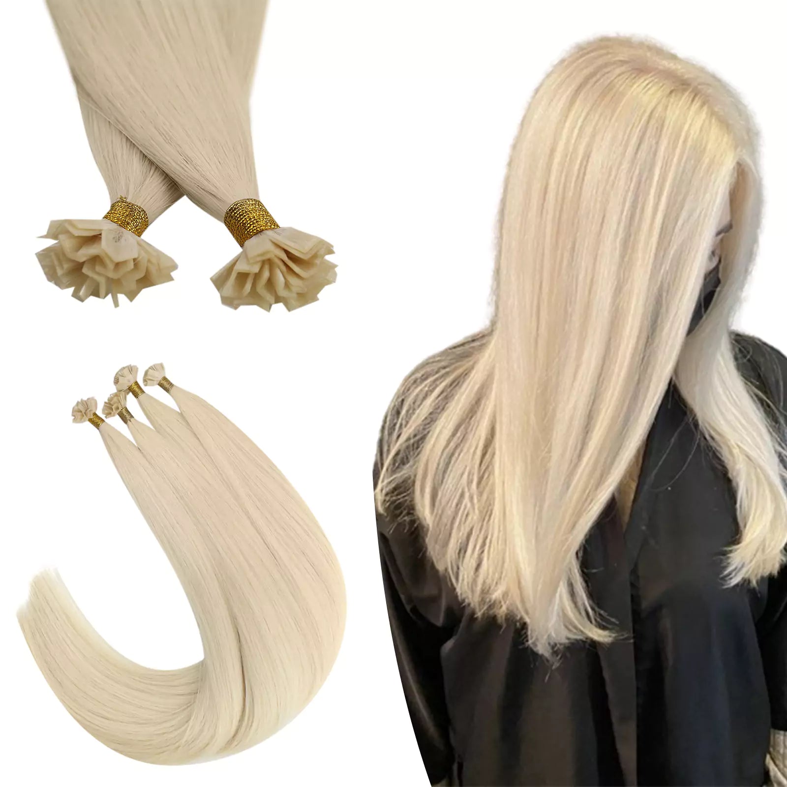 pre-bonded hair extensions virgin k tip