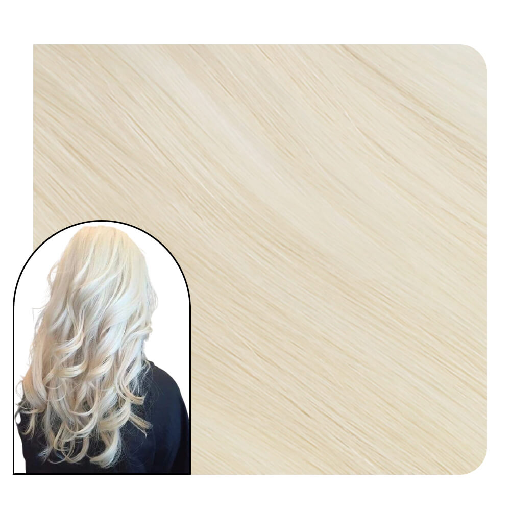 ugeat tape in hair extensions platinum blonde