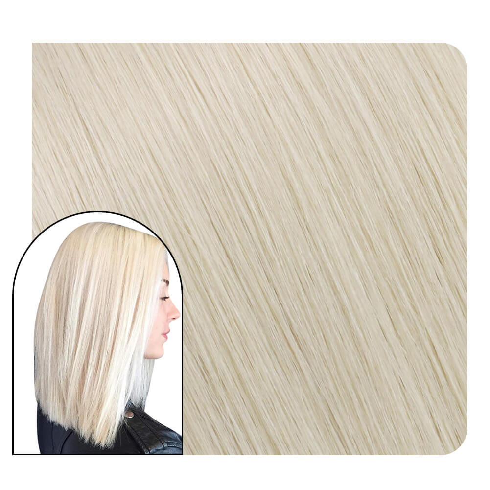 Tape in Hair Extensions Virgin Hair Platinum Blonde Pure Colo