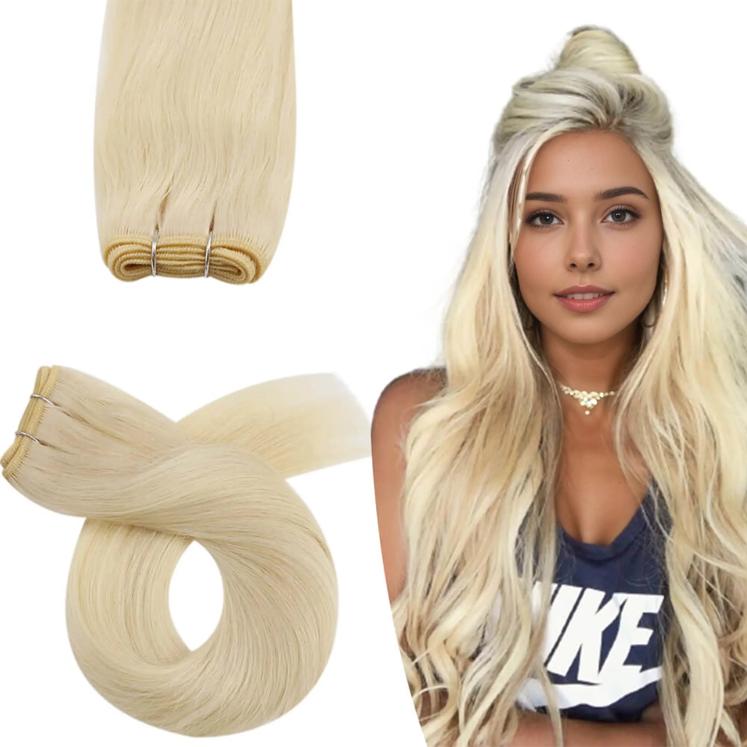blonde hair extensions clip in human hair