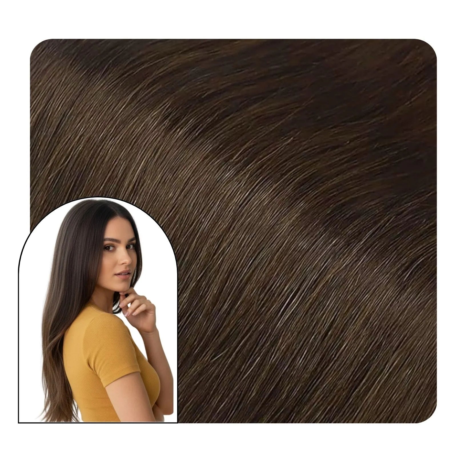 thickened clip in hair extensions brown hair