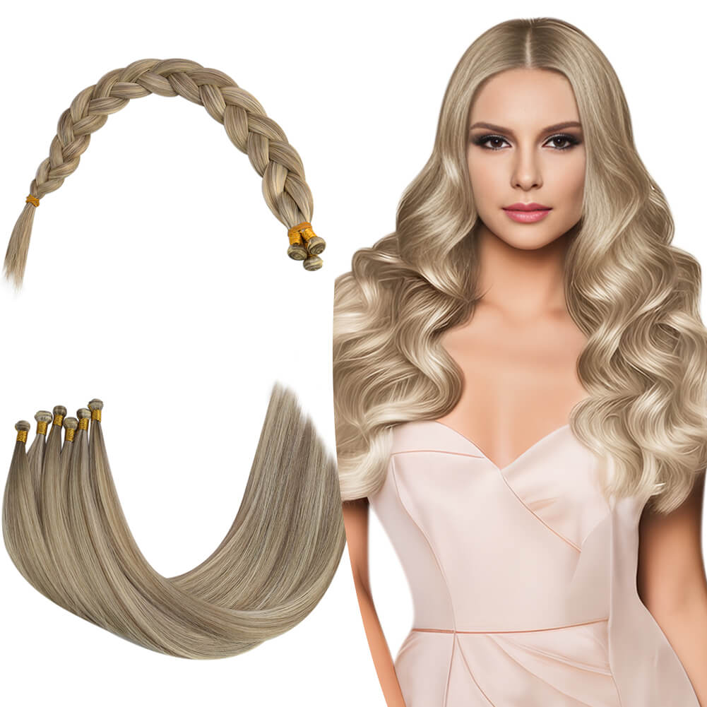 Genius Weft Hair Extensions Highlights Brown With Blonde P8/60