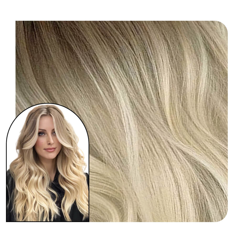 Wavy Seamless Injection Tape in Hair Extensions For Women