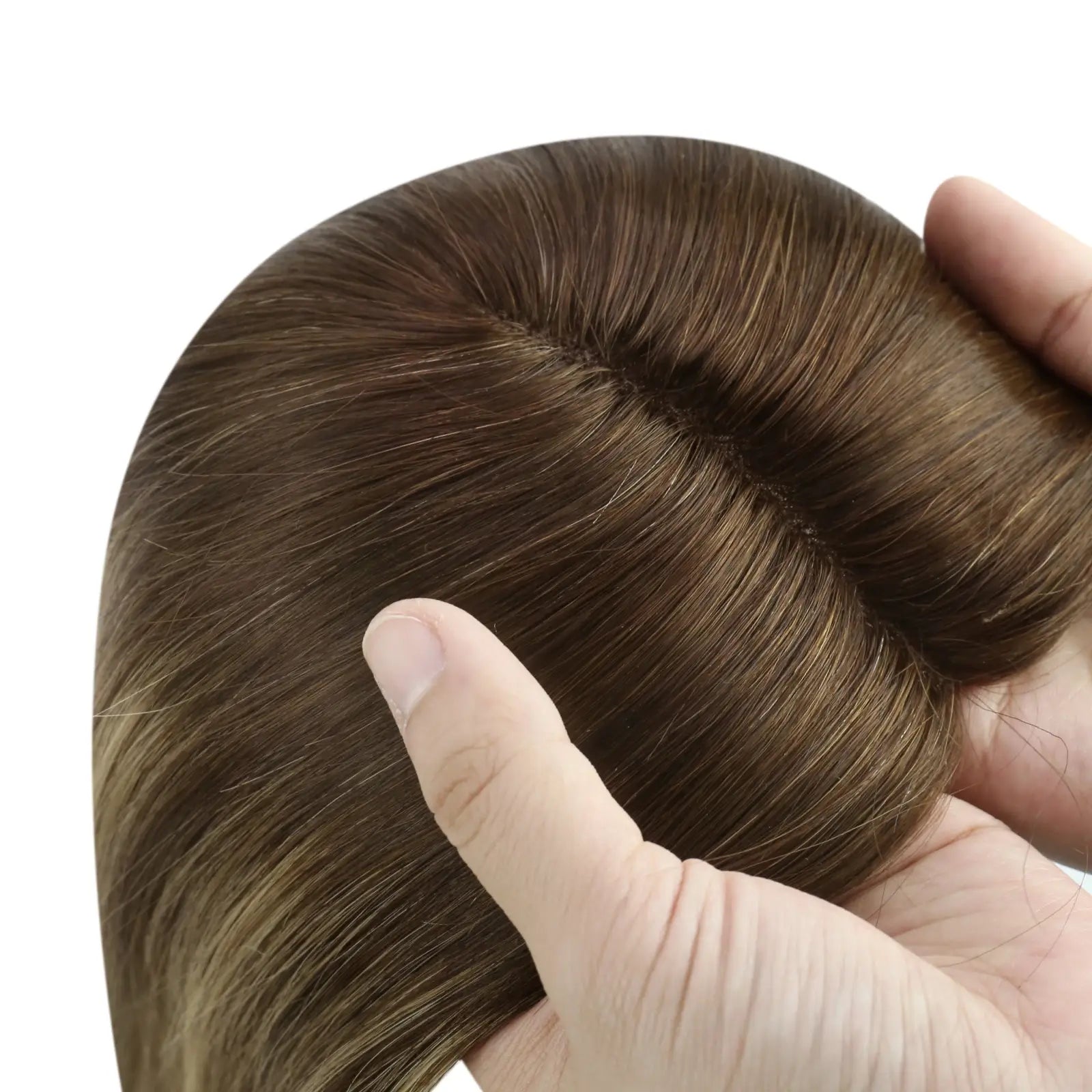 Human Clip in Hair Extensions balayage ombre brown with blonde color