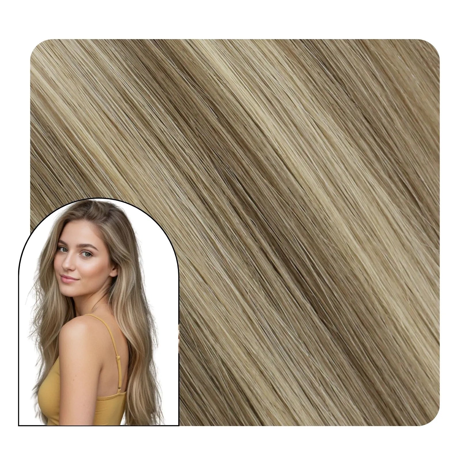 flat pu hole weft hair extensions virgin butterfly weft hair blonde for women