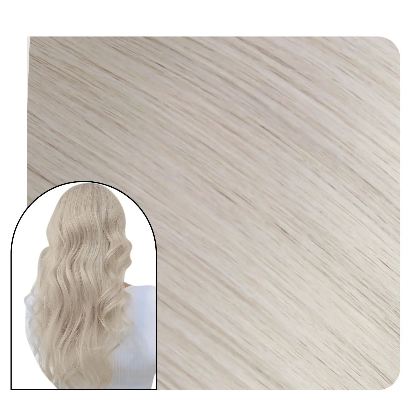 ClipinHairExtensionsSilkyStraightHumanHairPureBlondeColor