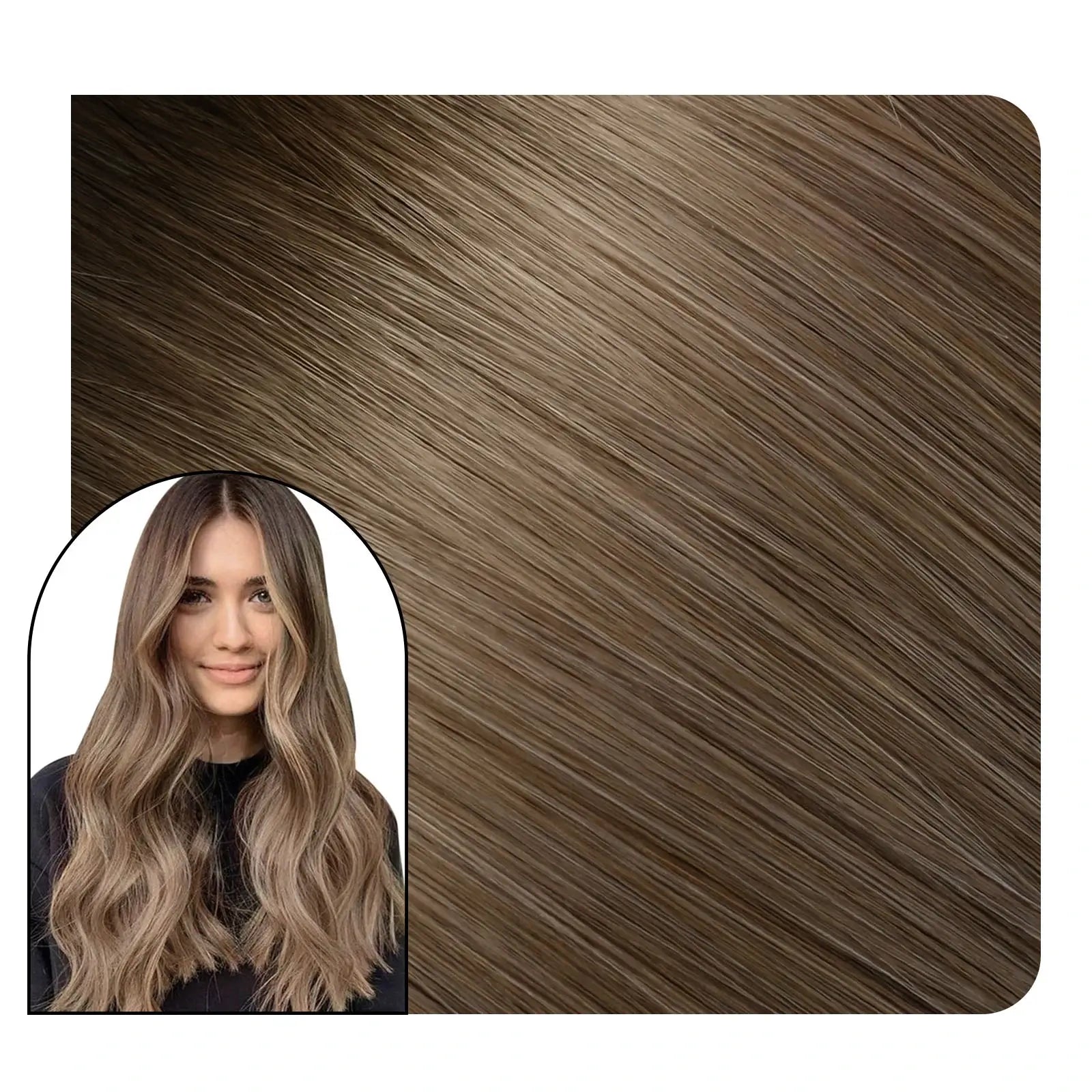 Full Cuticle Virgin Genius Weft Hair Extensions Balayage