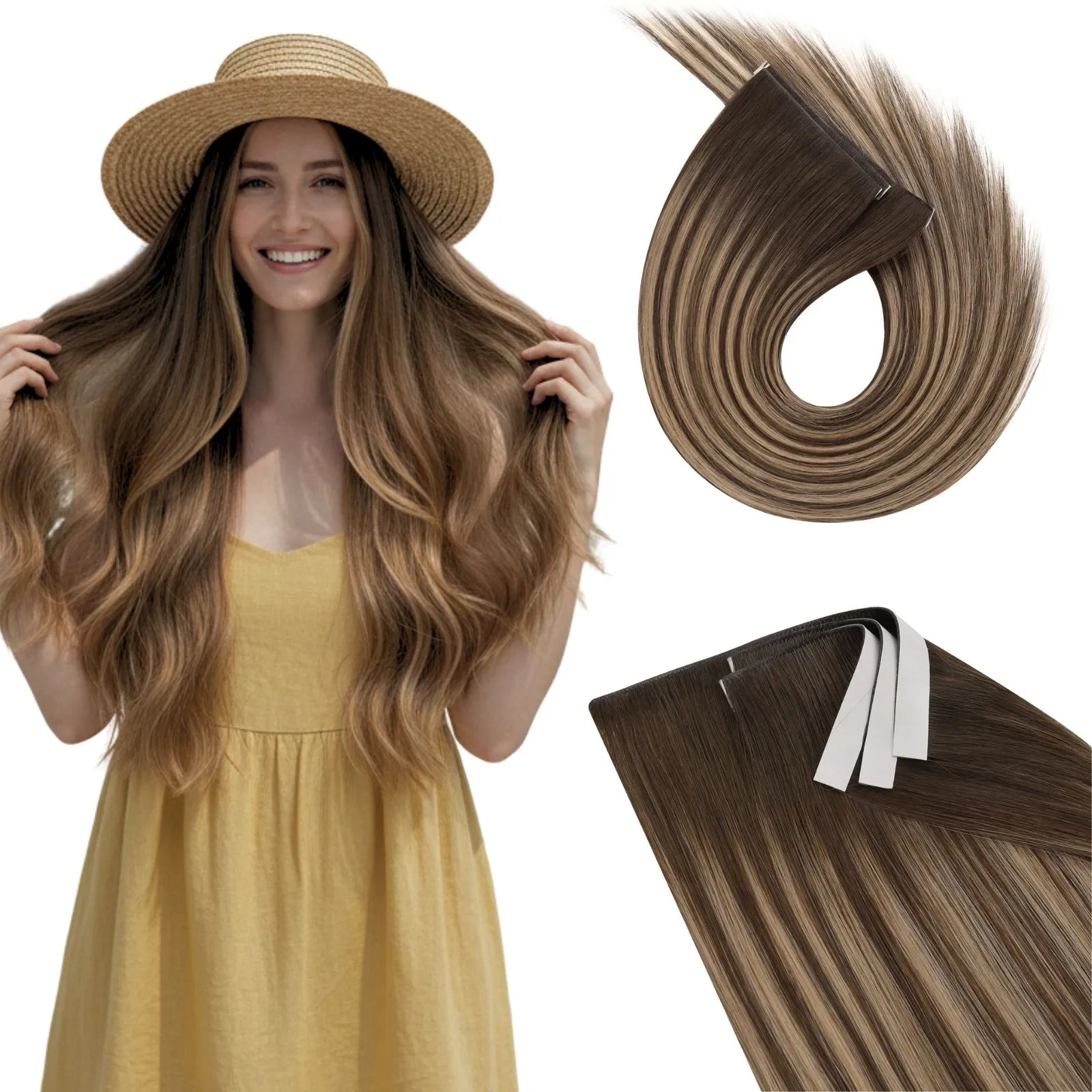 injected tape in weft hair seamless tape ins for thin hair
