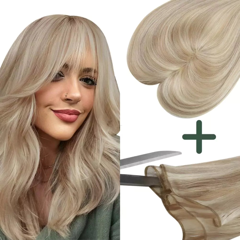 Medium Base Virgin Hair Toppers And Genius Weft Extensions Highlithed