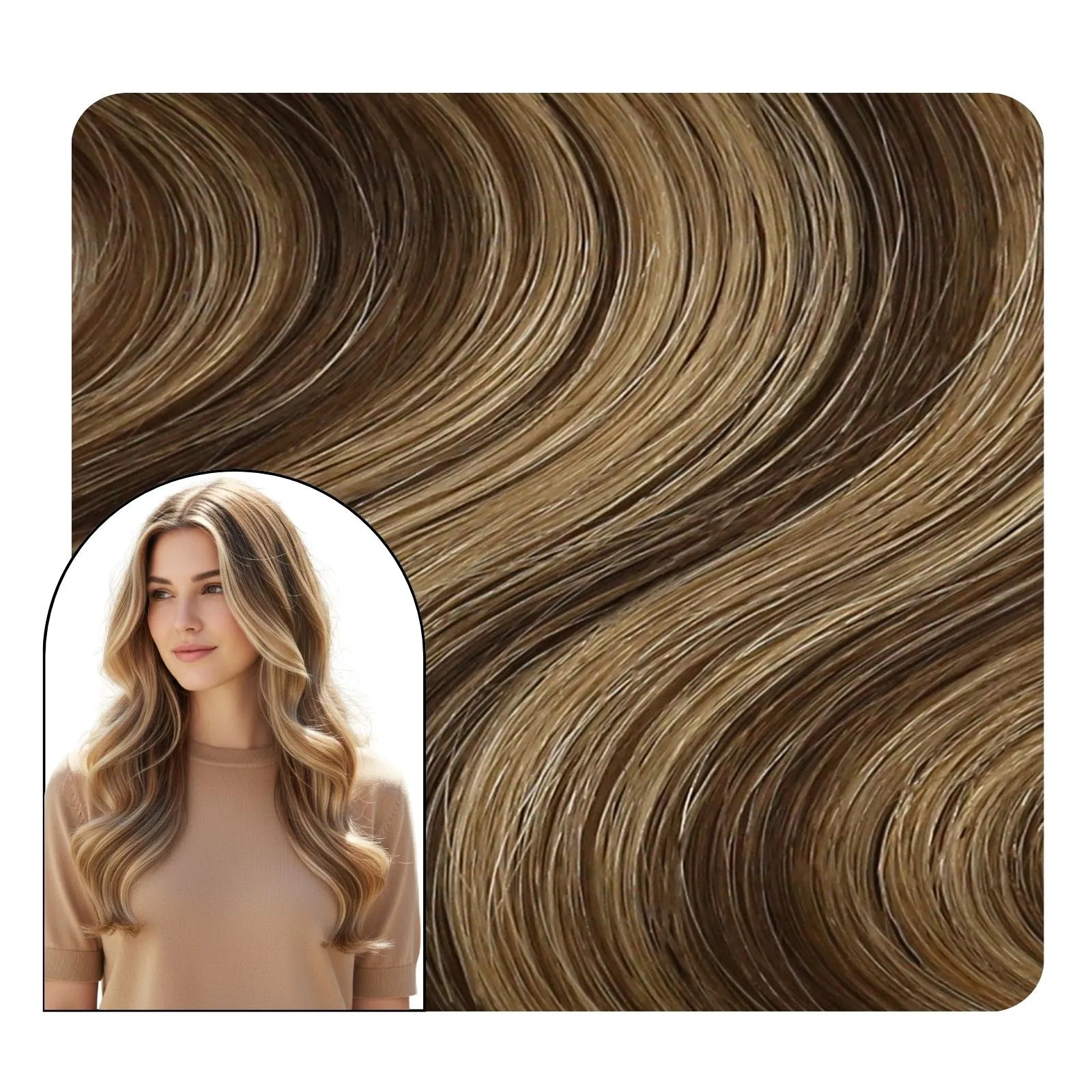 wavy butterfly weft extensions 100% human hair