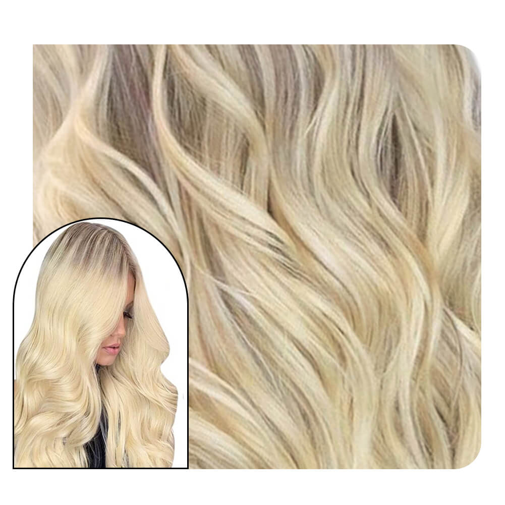 tape in tracks for hair balayage color beach wavy