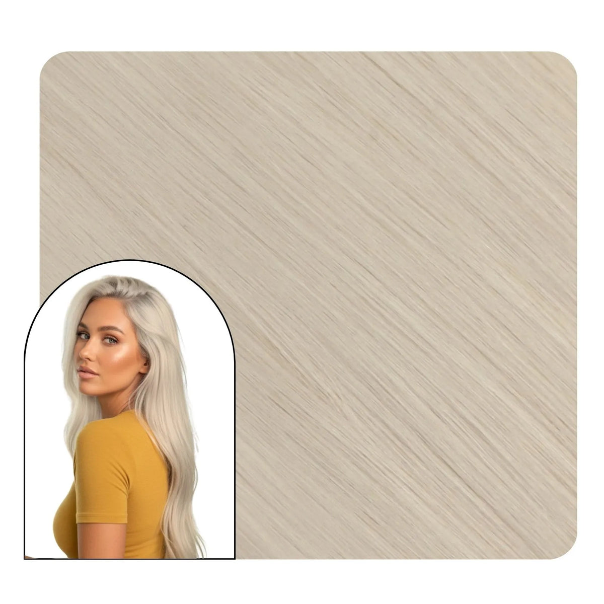 Thickened Clip in Remy Human Hair Extensions Ice Blonde #1000