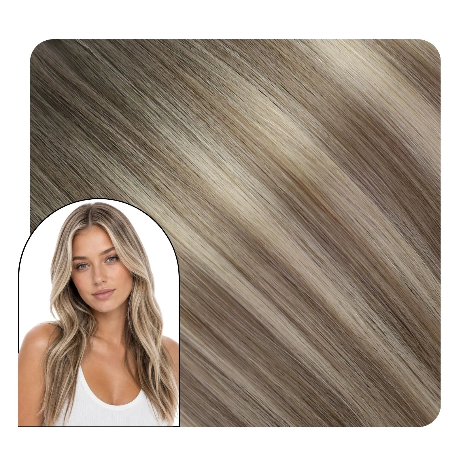 virgin human hair cream blonde butterfly weft extensions
