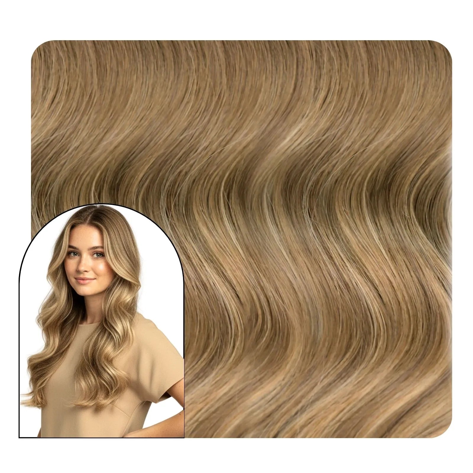 balayage brown wavy butterfly weft hair for thin hair