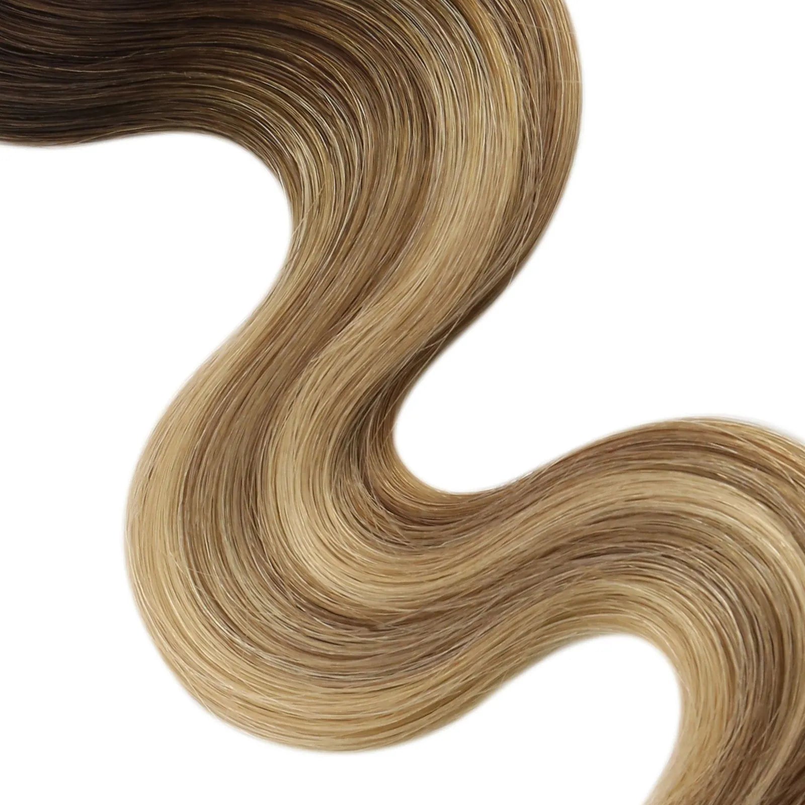 balayage blonde wavy butterfly weft hair for thin hair