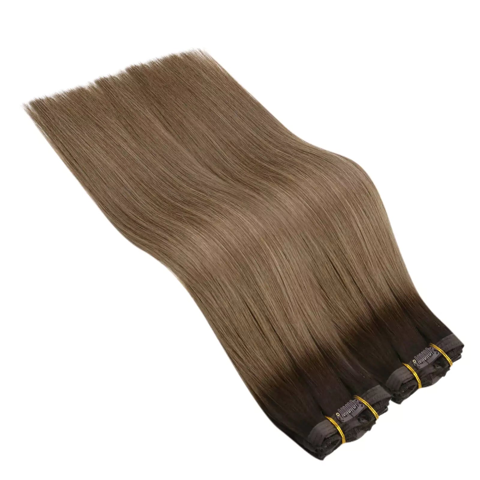 balayage extensions human hair virgin clip ins