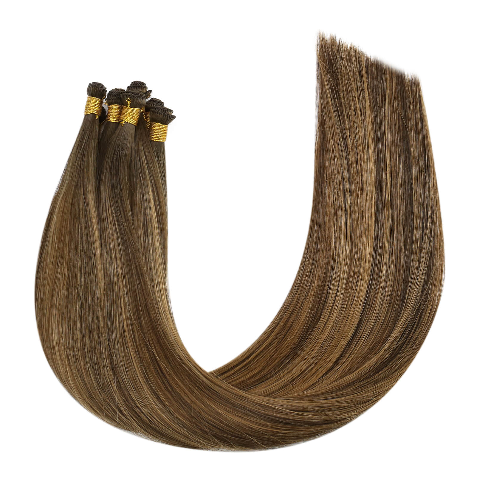 hand-tied virgin human hair weft du