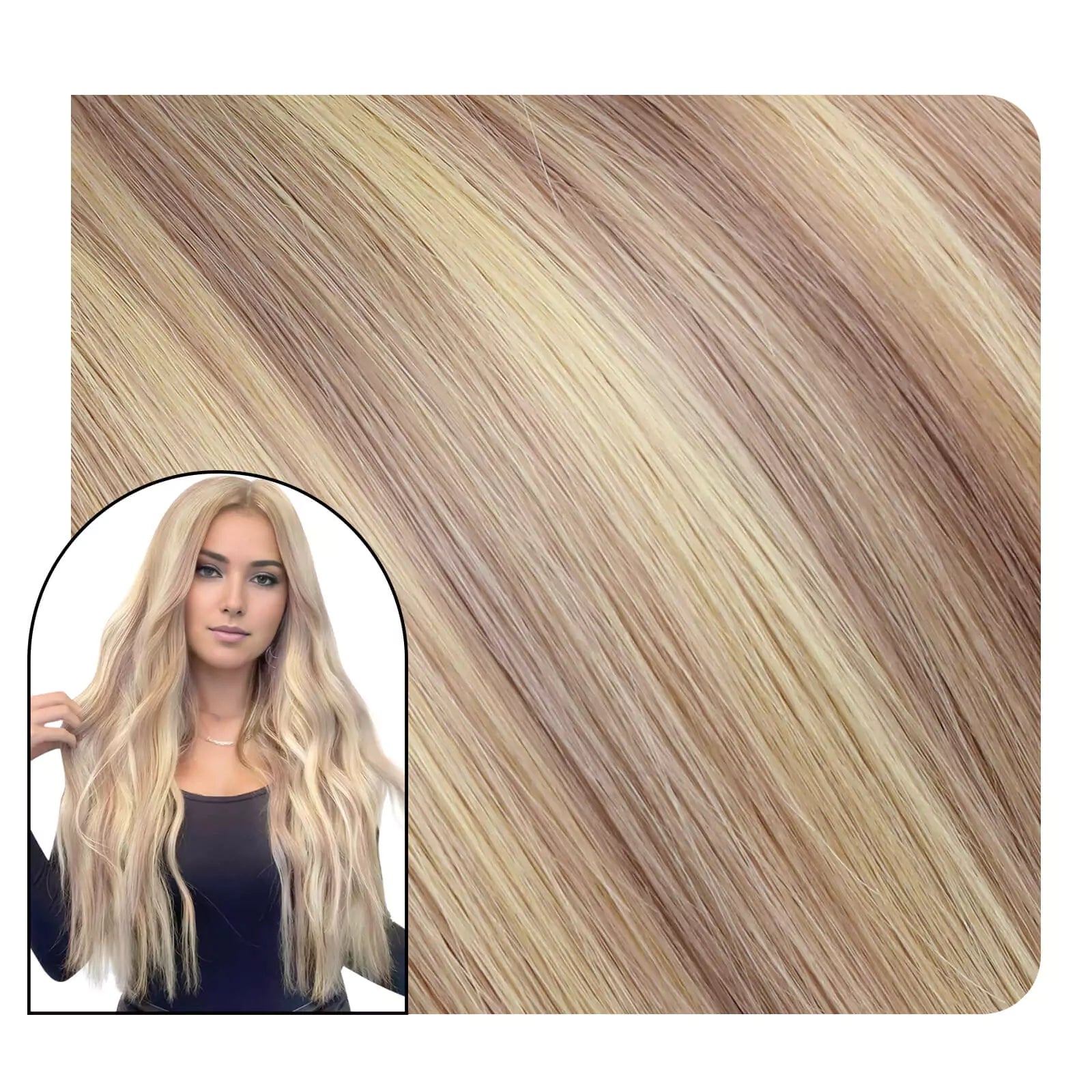 human hair weft blonde highlight color