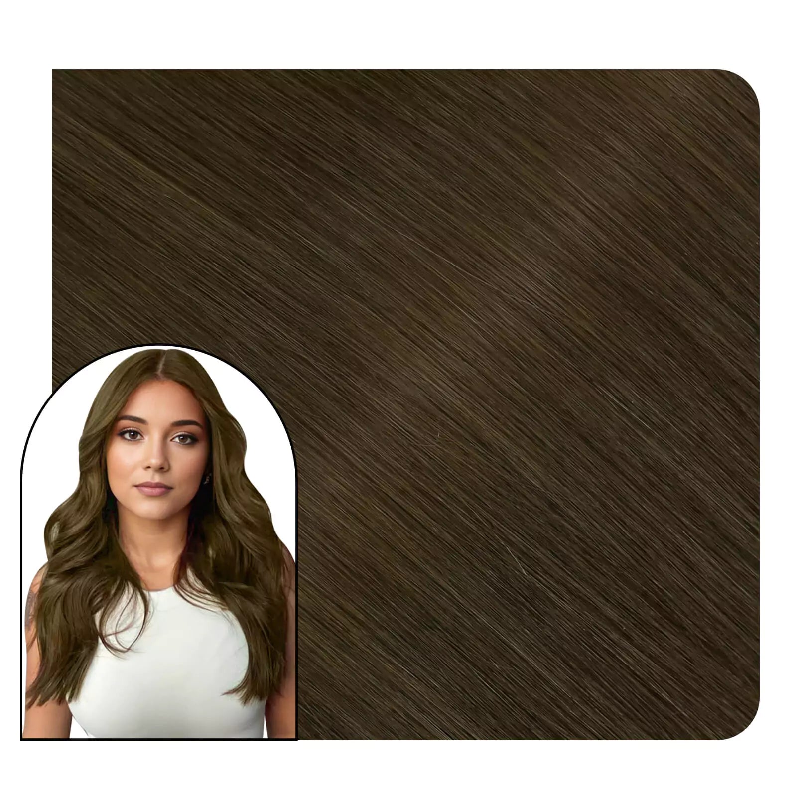 Invisible Seamless Injection Tape Hair Extensions Darkest Brown