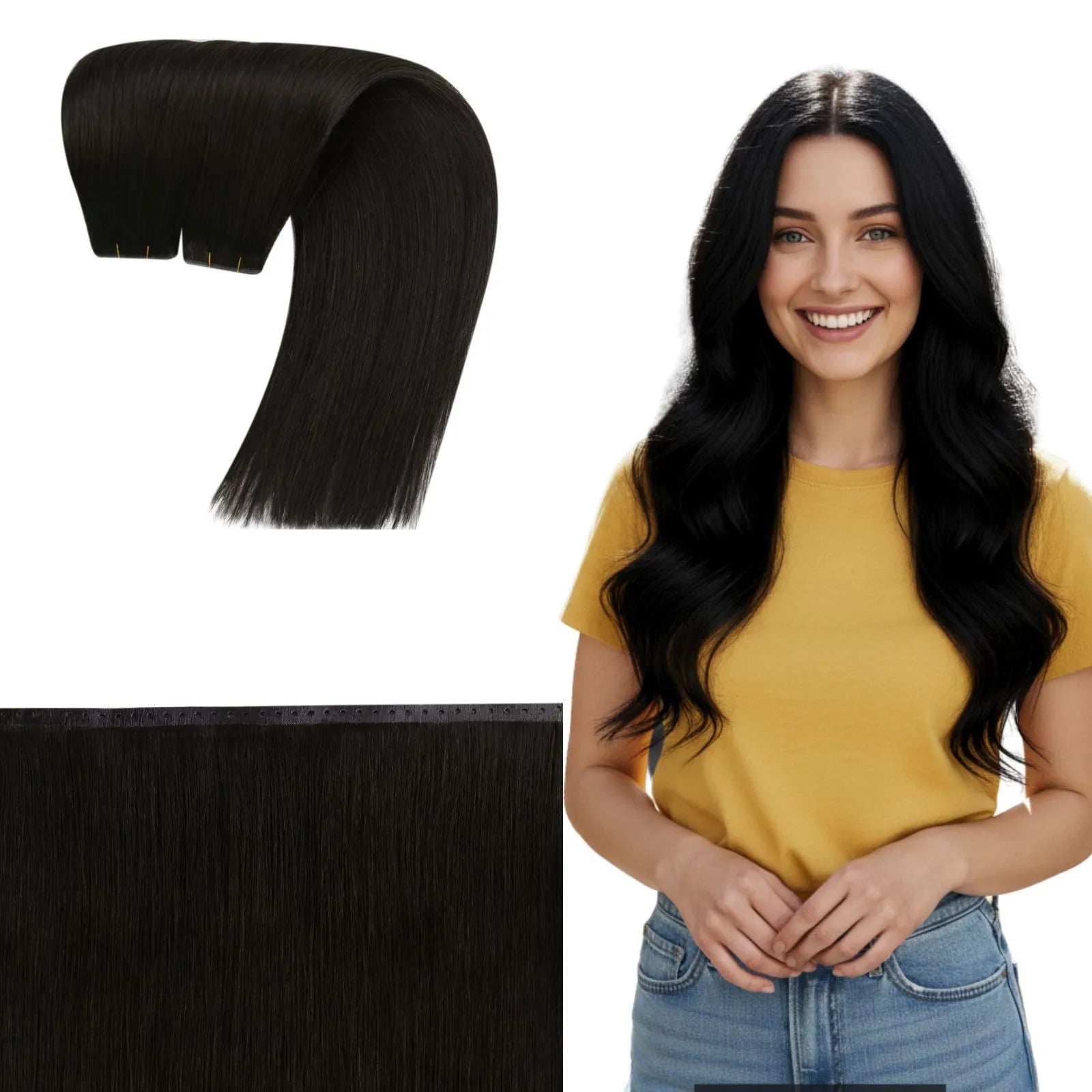 butterfly weft hair extensions black hair for women