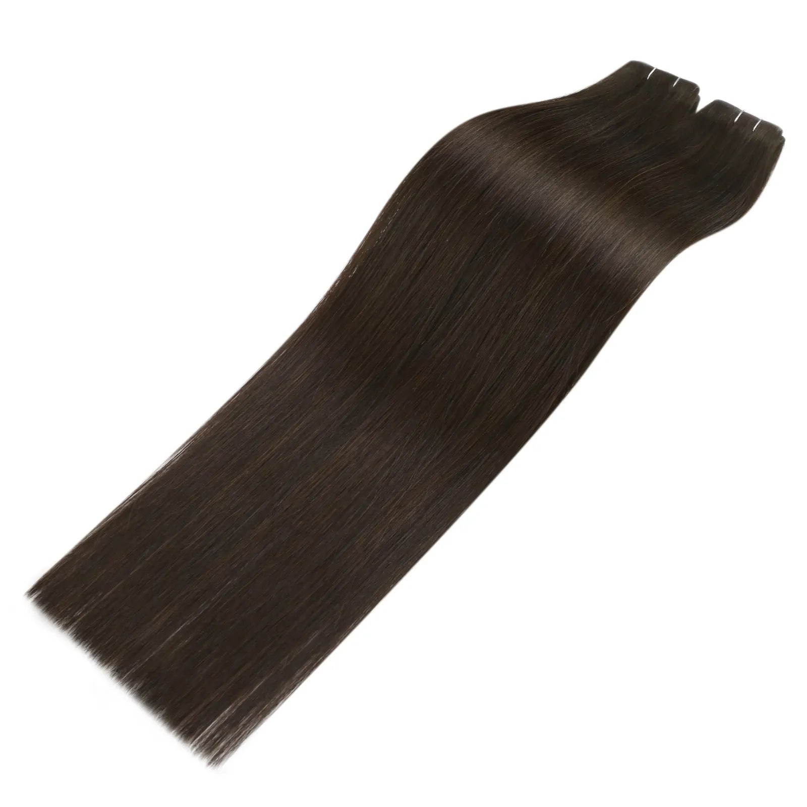 flat pu hole weft hair extensions virgin butterfly weft hair brown for women