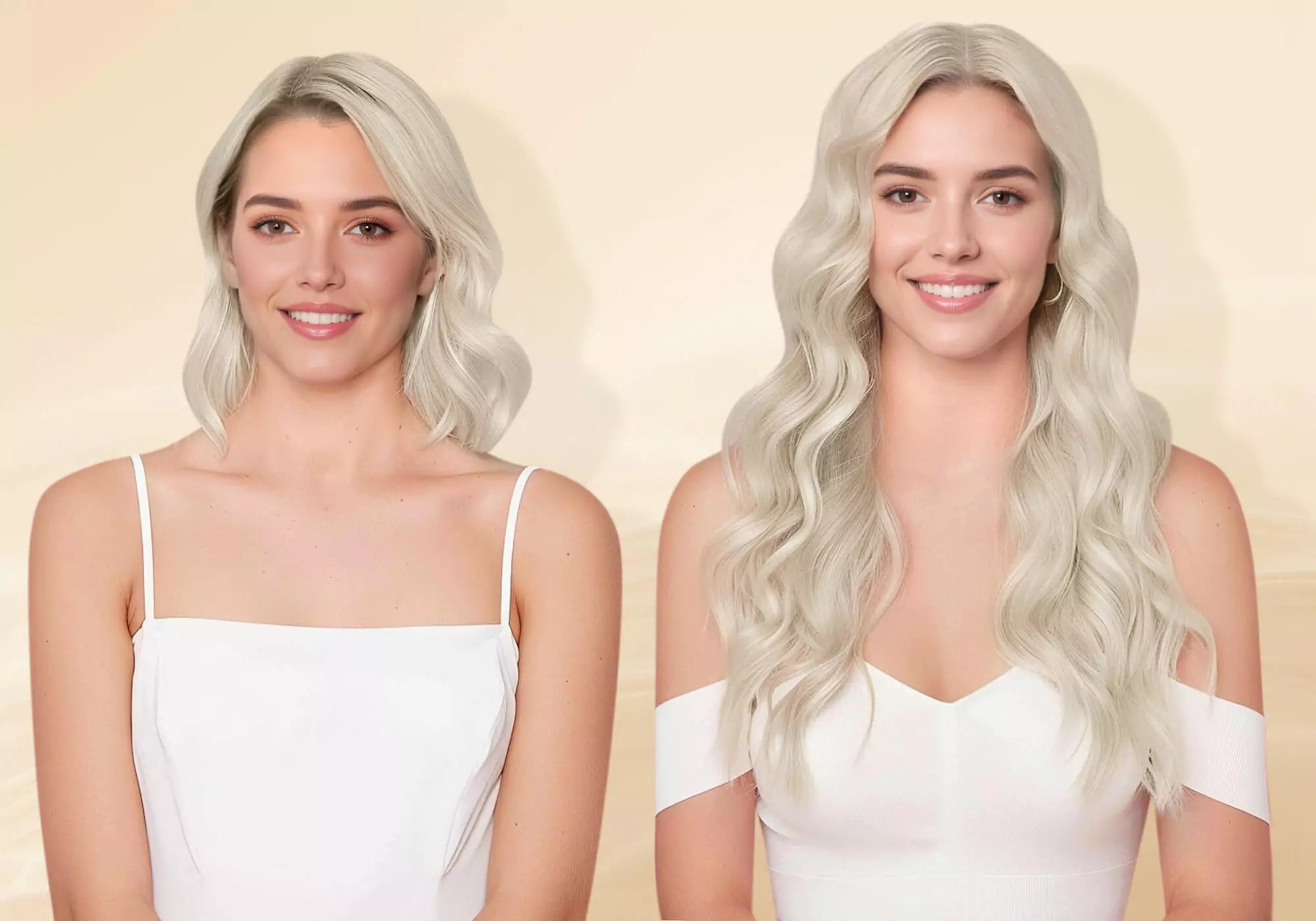 injected tape in hair extensions before and after #60