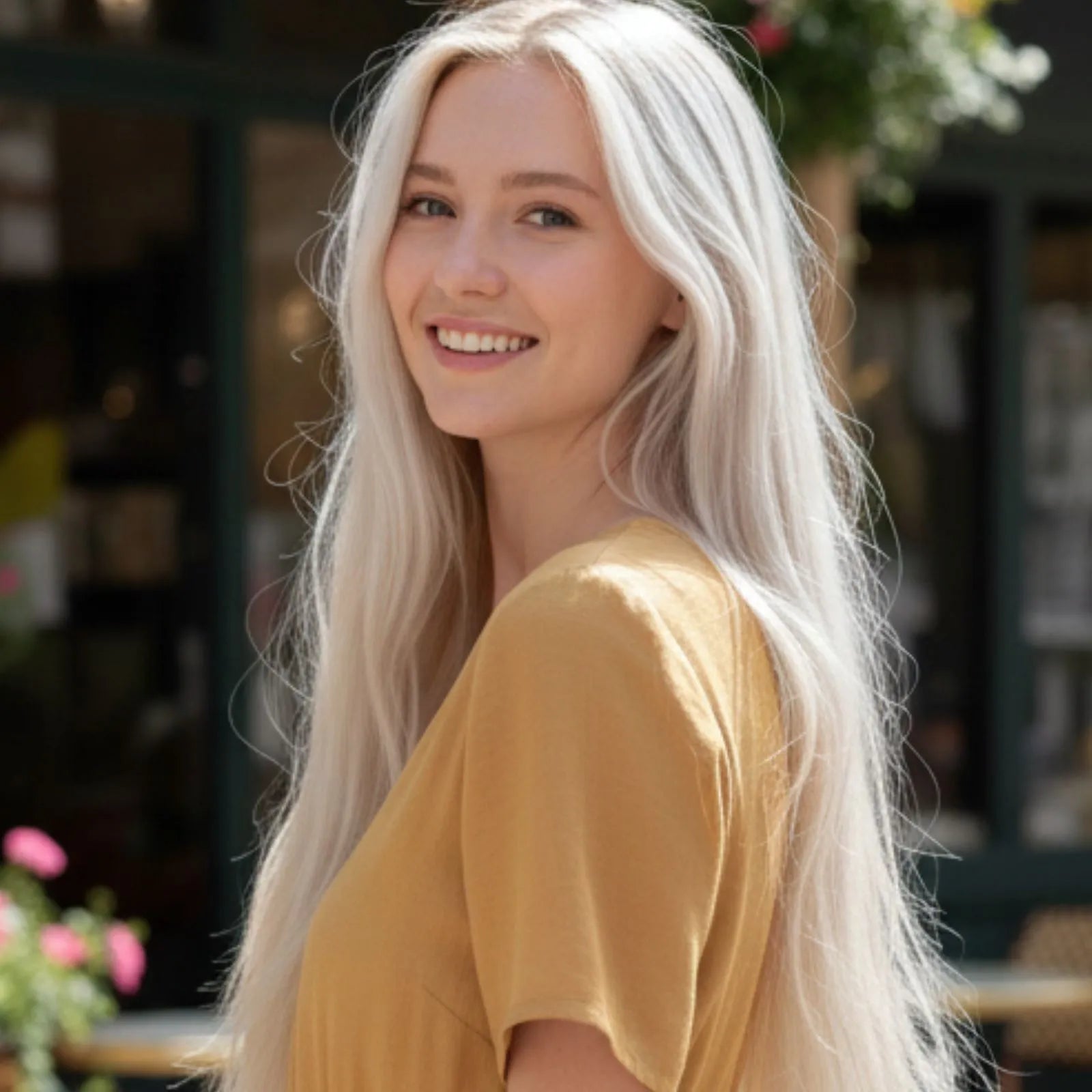 blonde tape in weft hair extensions