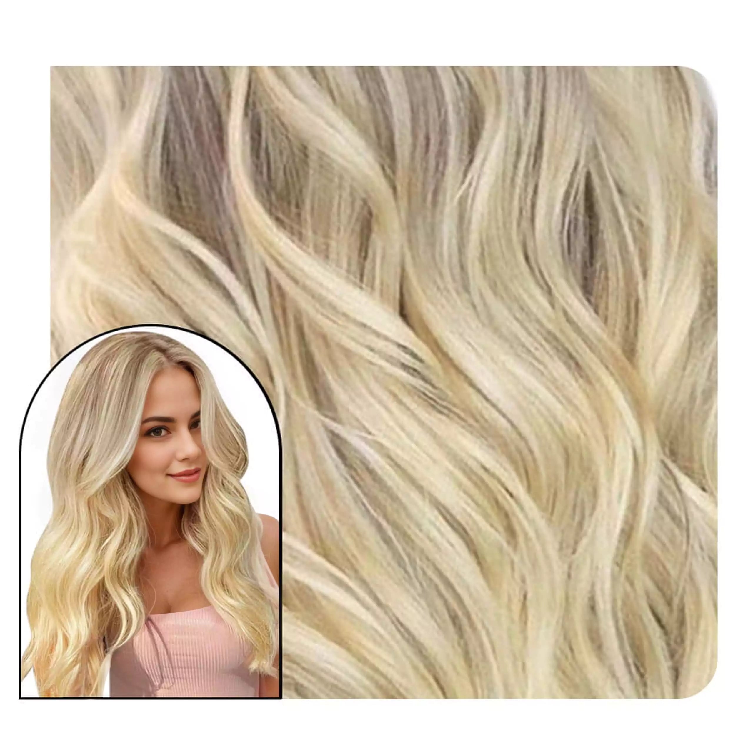 Balayage Omber Blonde Virgin Body Wave Tape in Hair Extensions 18/22/60