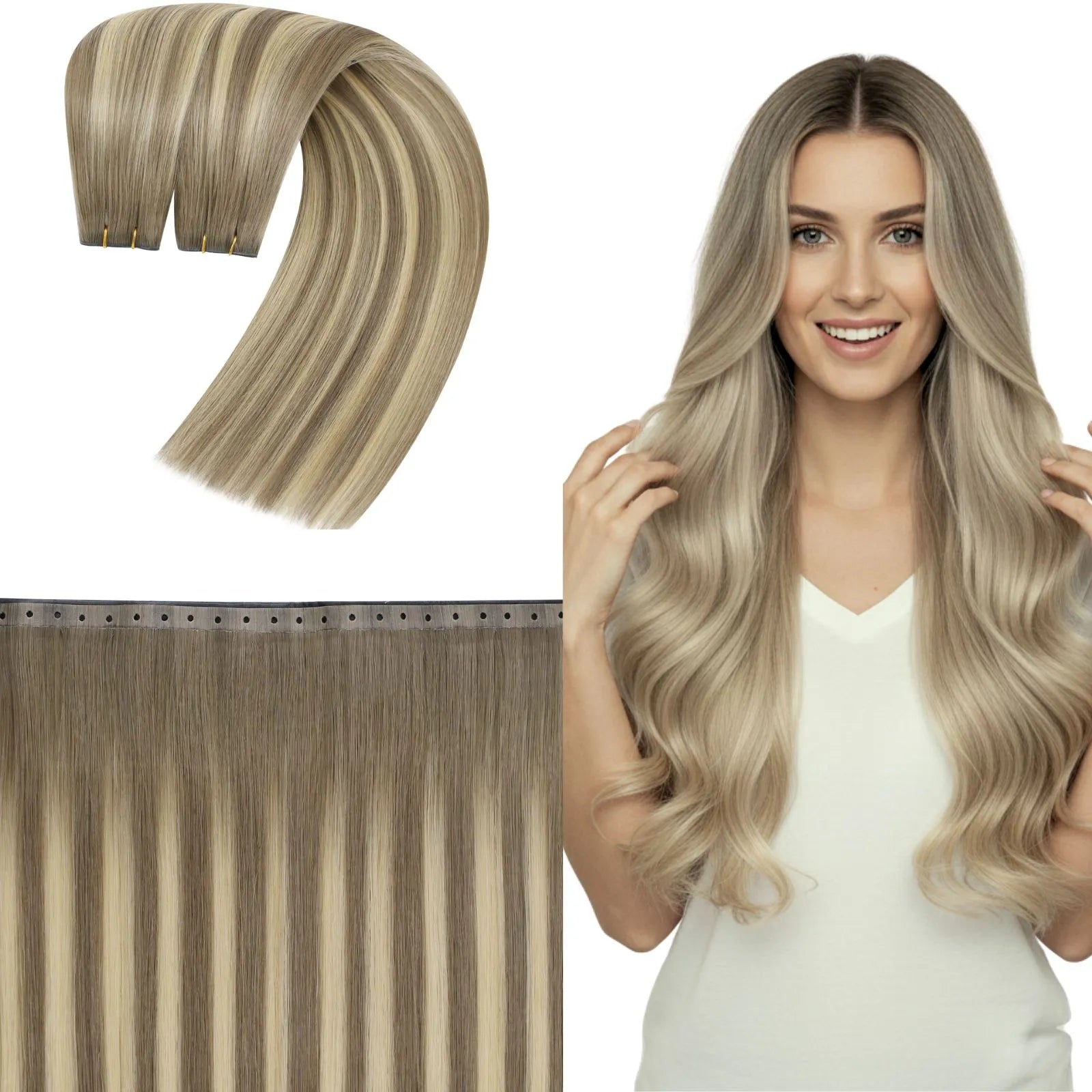 seamless weft hair extensions butterfly weft human hair extensions