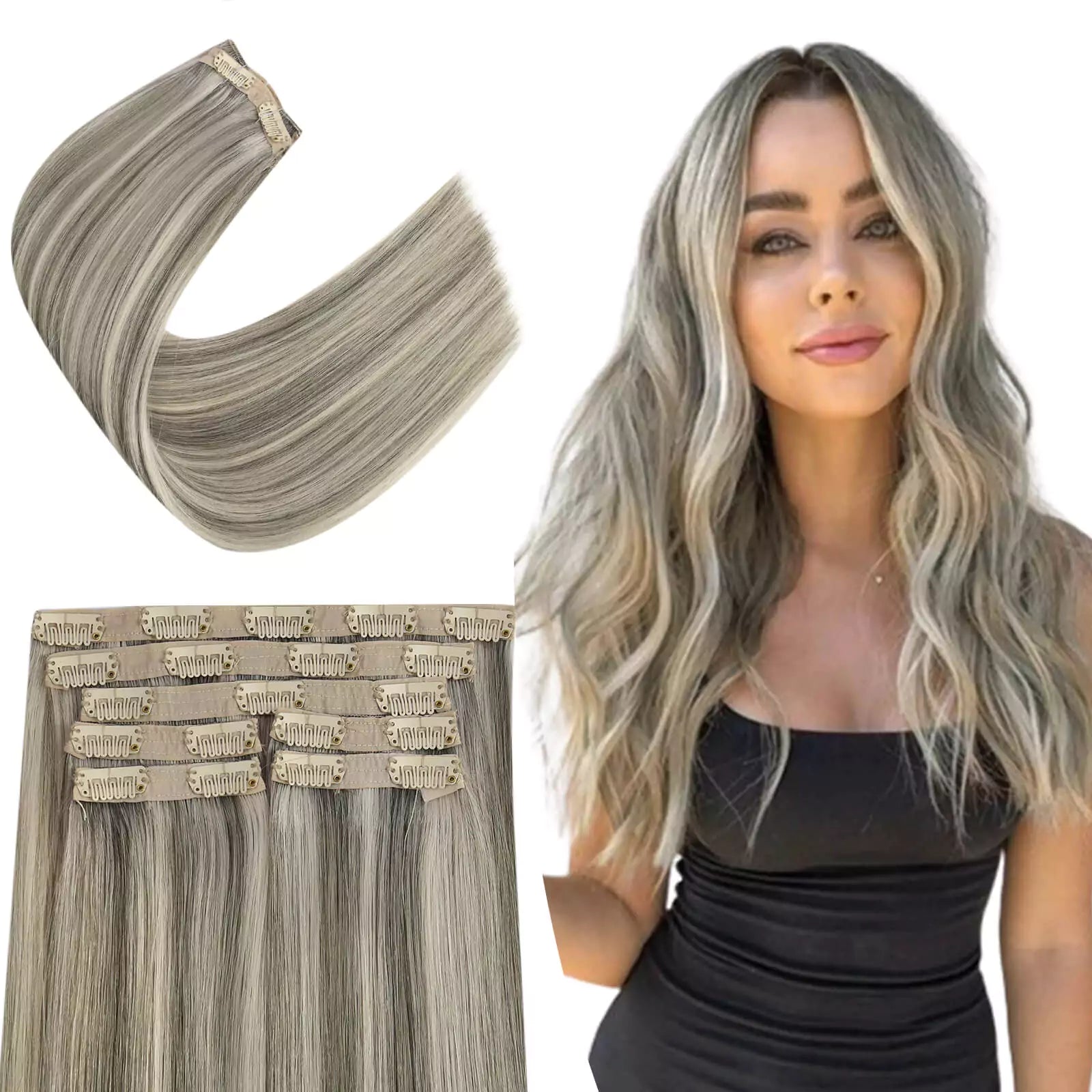clip in hair extensions virgin human hair