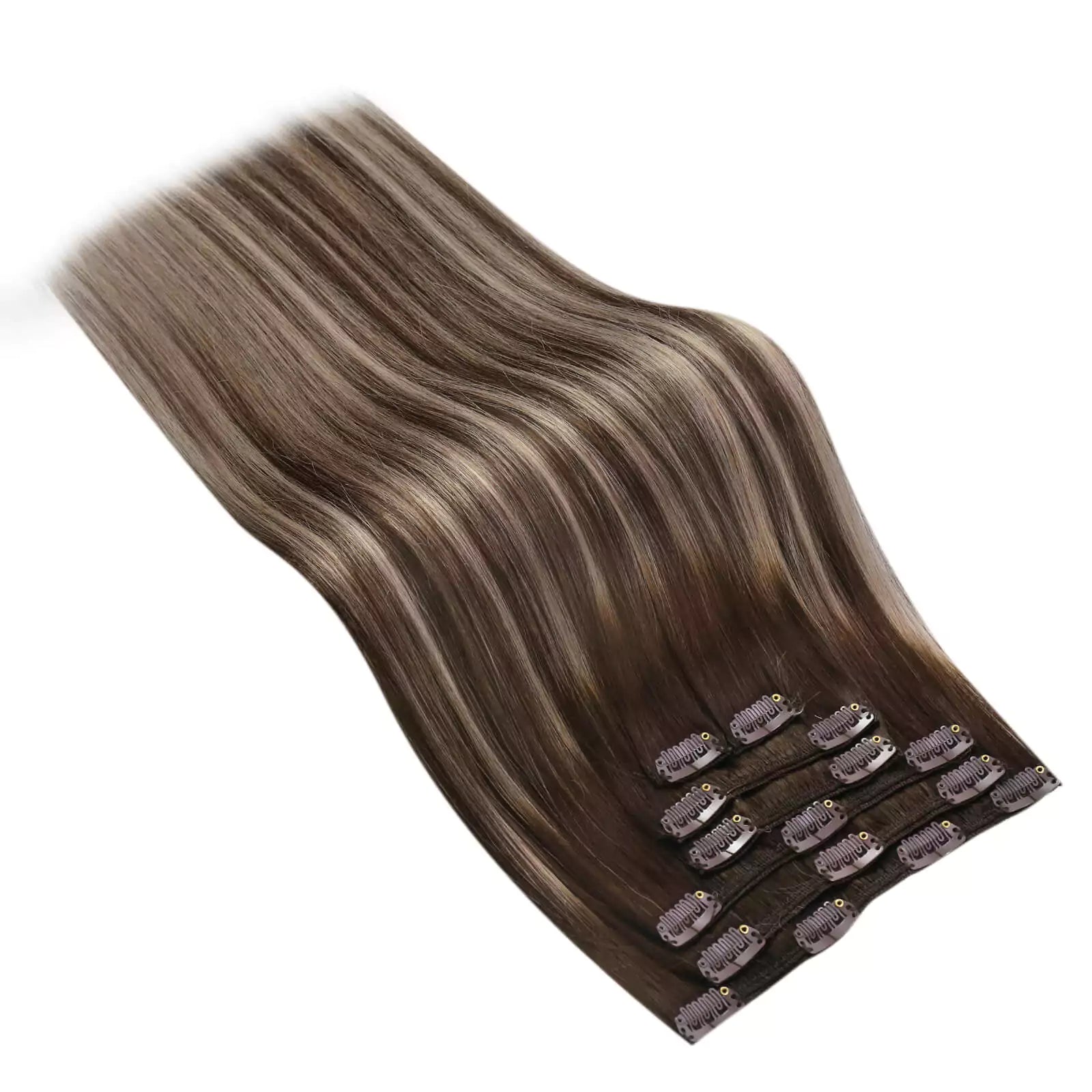 Ugeat Clip in Hair Extensions Human Hair 20inch Full Head Clip in Human Hair