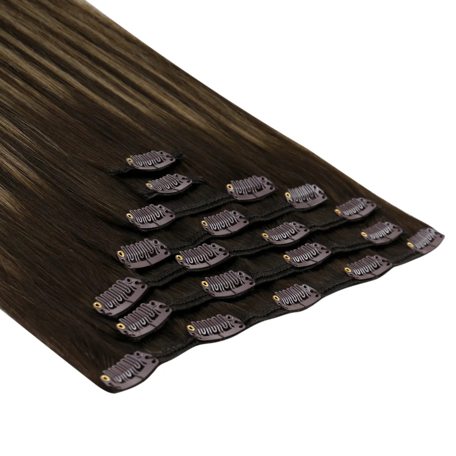 150G clip in hair extensions real human hair