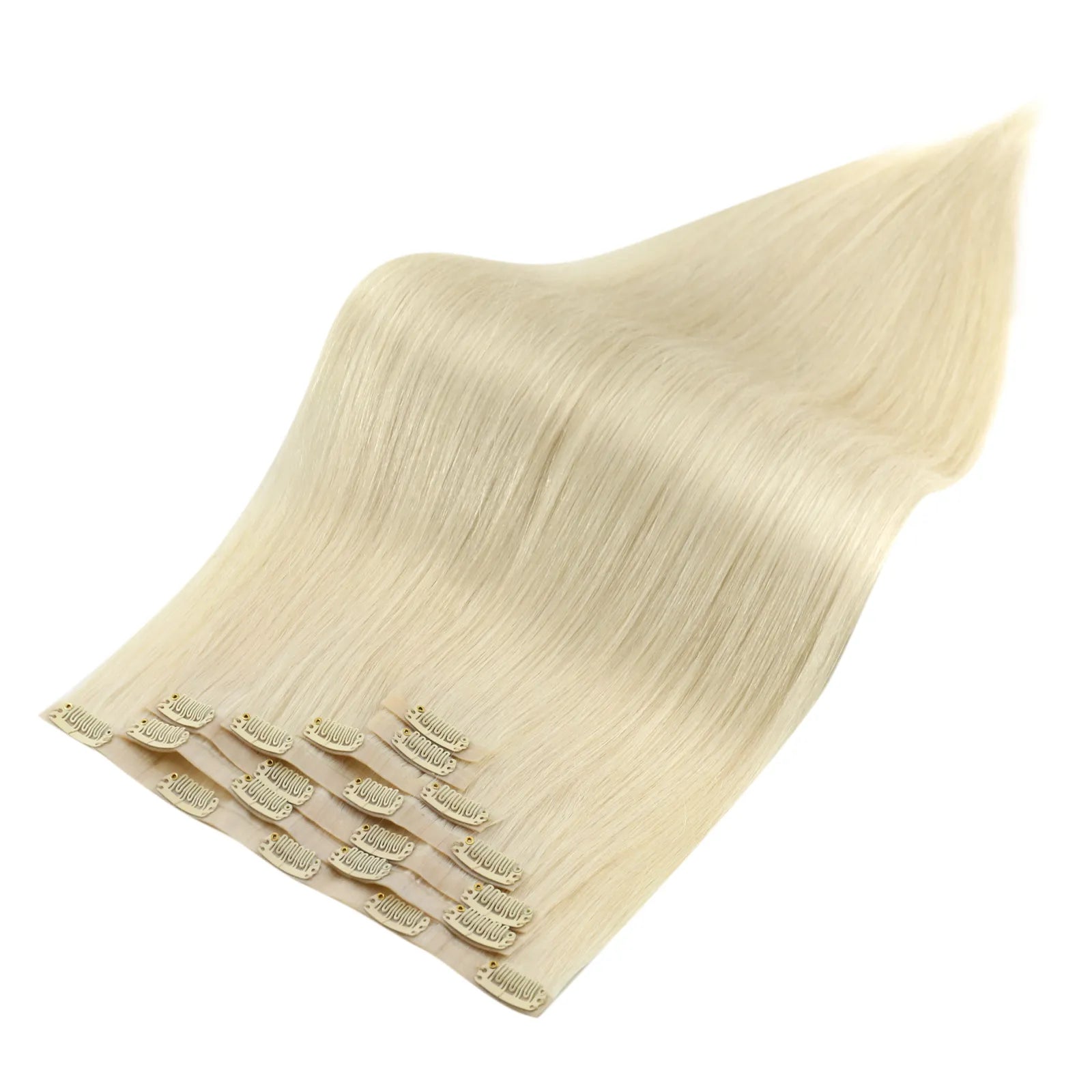 seamless clip in hair extensions real human hair blonde hair