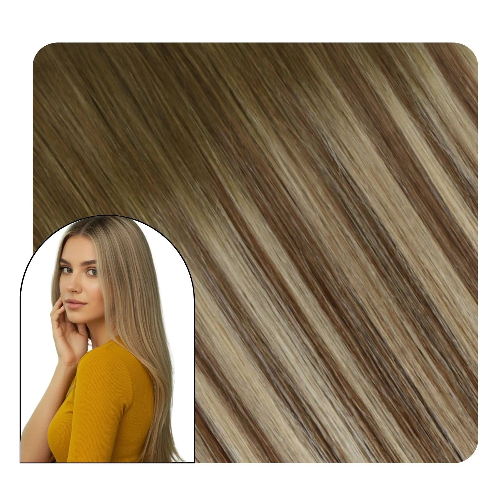 thickened clip in hair extensions real human hair