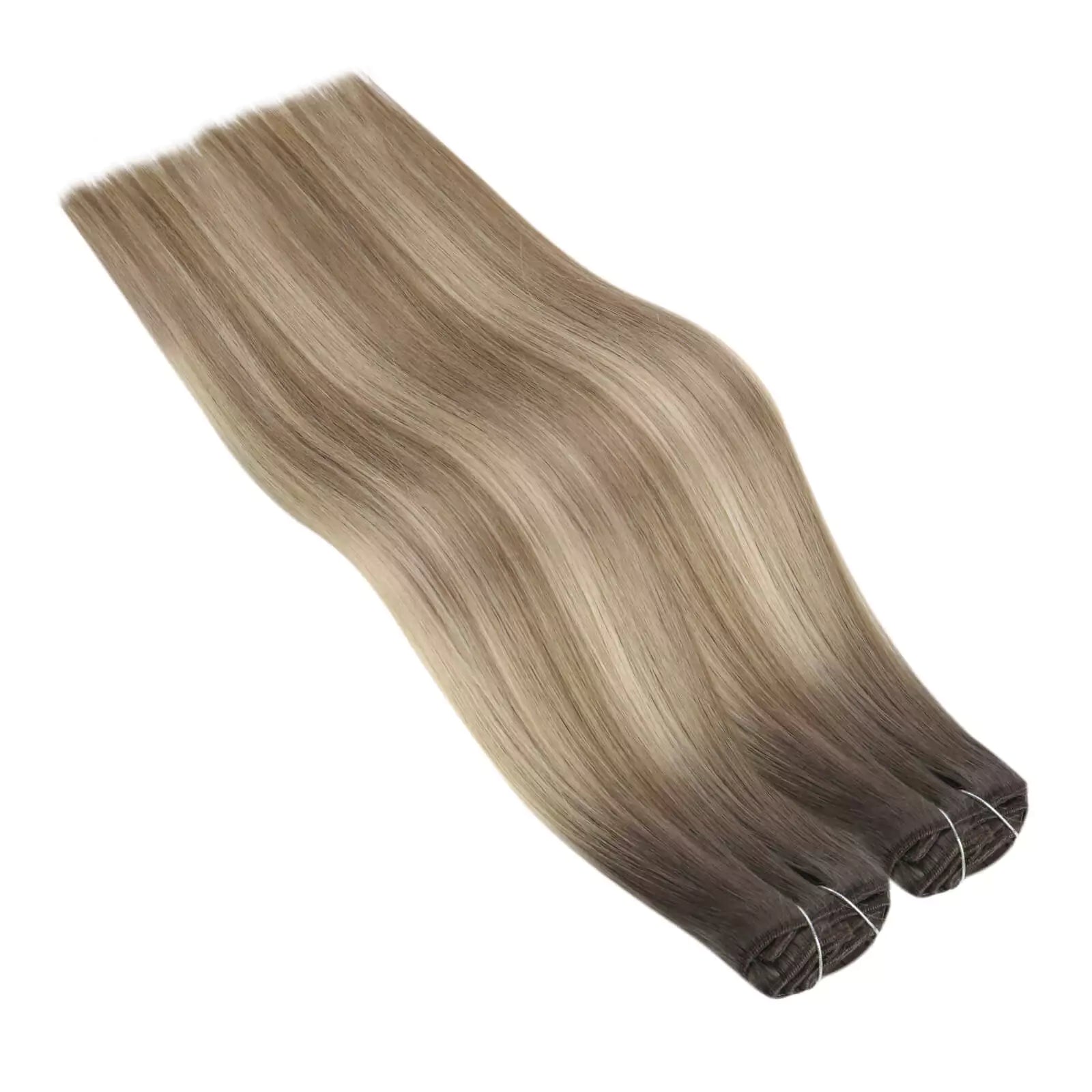 real human hair extensions clip in blonde