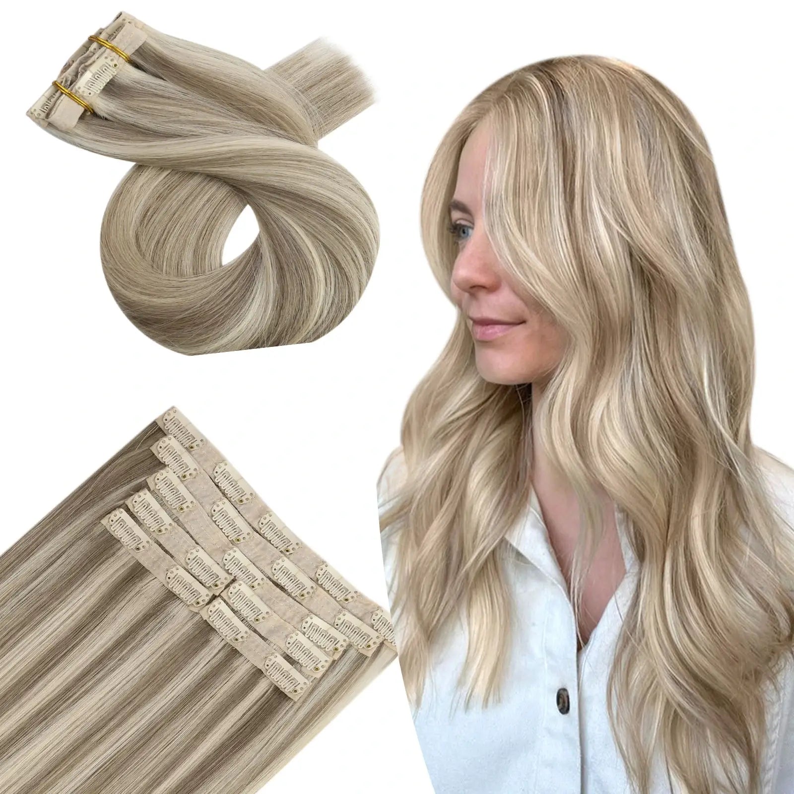 clipinhairextensions100_humanhairhighlightbrownblonde