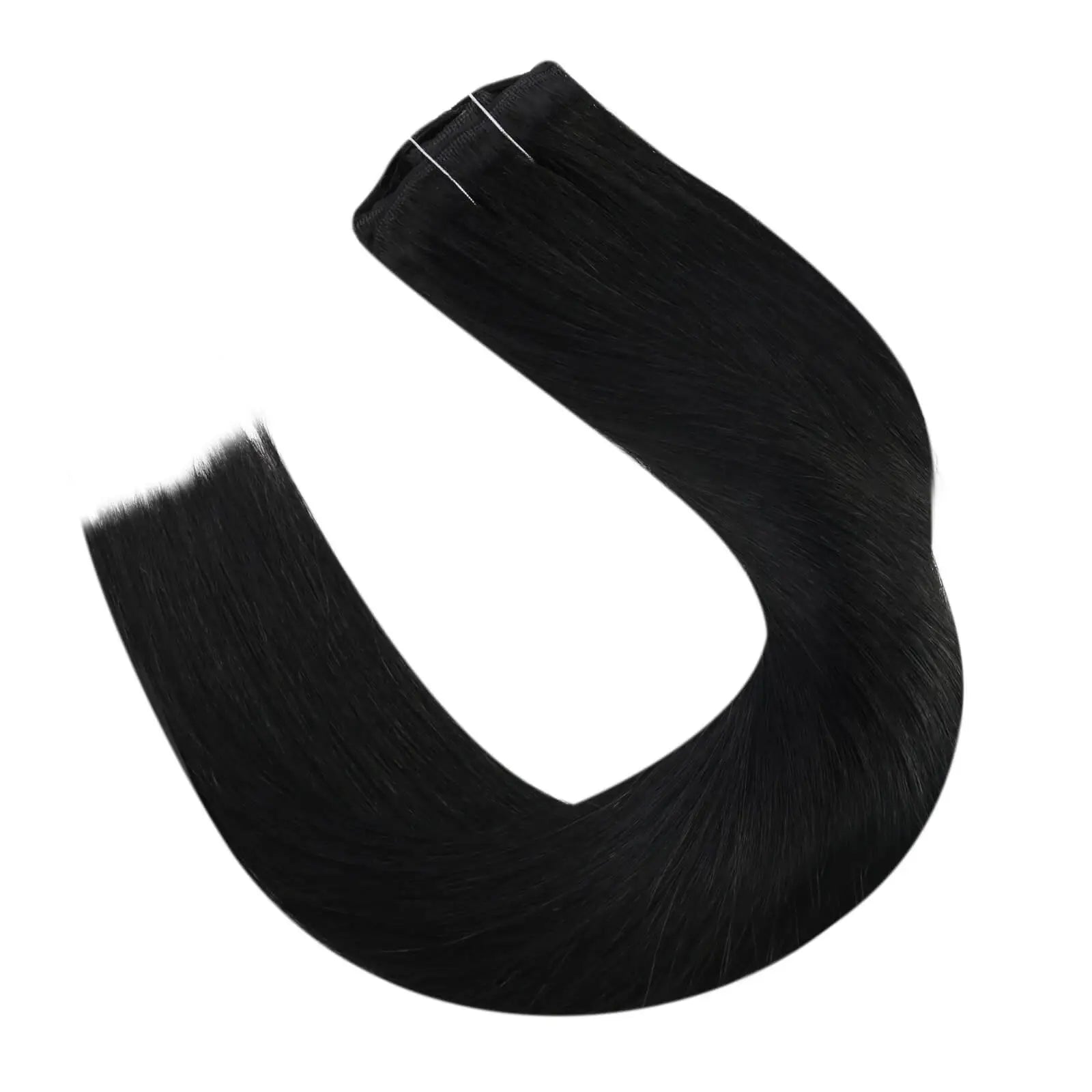 clip in hair extensions jet black color