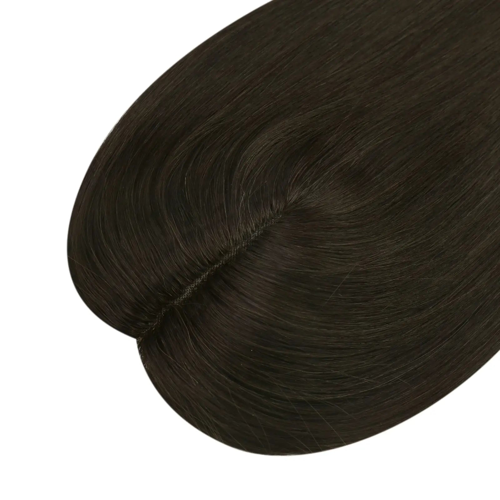 Darkest Brown Human Hair For Thinning Hair Topper Invisible Secret Hairpieces