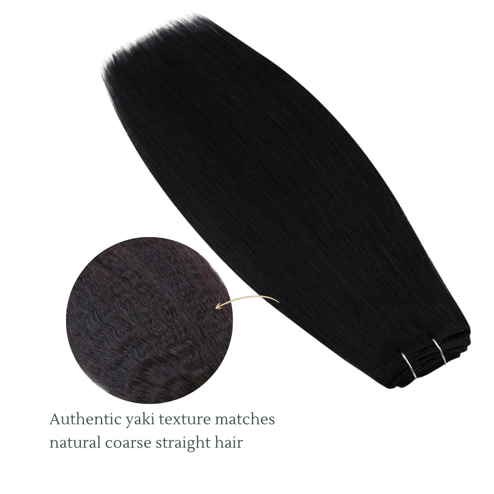 yaki clip in hair extensions black hair for women