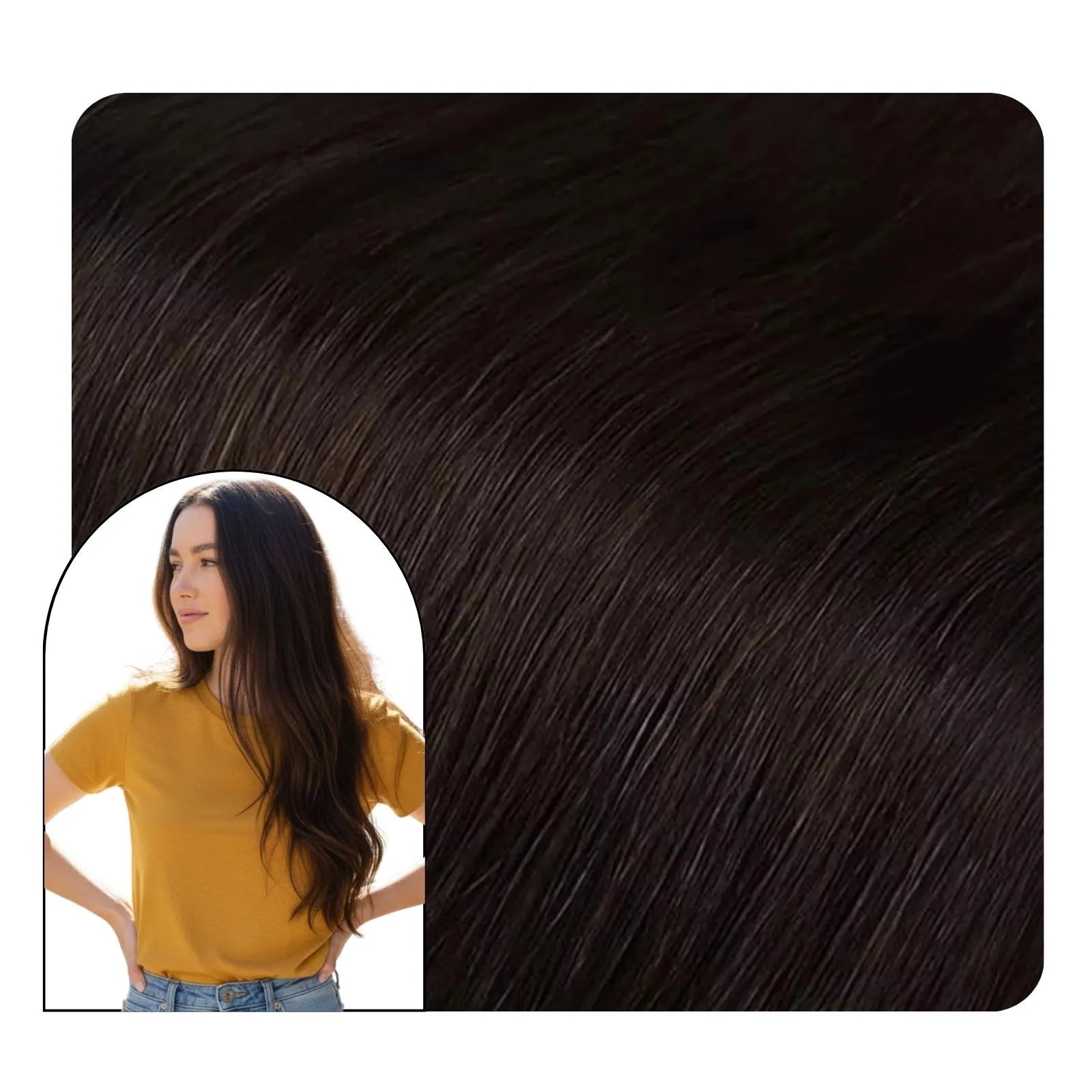 thickened clip ins dark brown for thin hair